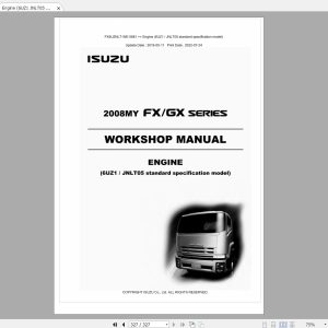 Isuzu Truck FX GX Series Workshop Service Manual EN PDF 5