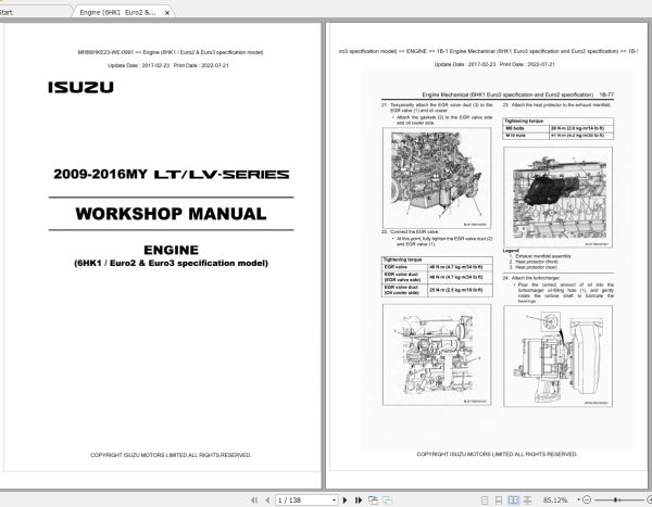Isuzu Truck LT LV Series Workshop Service Manual En PDF 183b5149b2ccffd7e