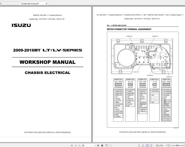 Isuzu Truck LT LV Series Workshop Service Manual En PDF 3e4f44d90964deb52