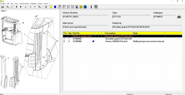 JUNGHEINRICH JETI ForkLift ET v4.36 Updated 481 10.2022 Spare Parts Catalog Full Instruction DVD 7