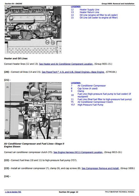 John Deere E240 E240LC and E260LC T3S3A Excavator Service Repair Technical Manual PDF TM12738 2