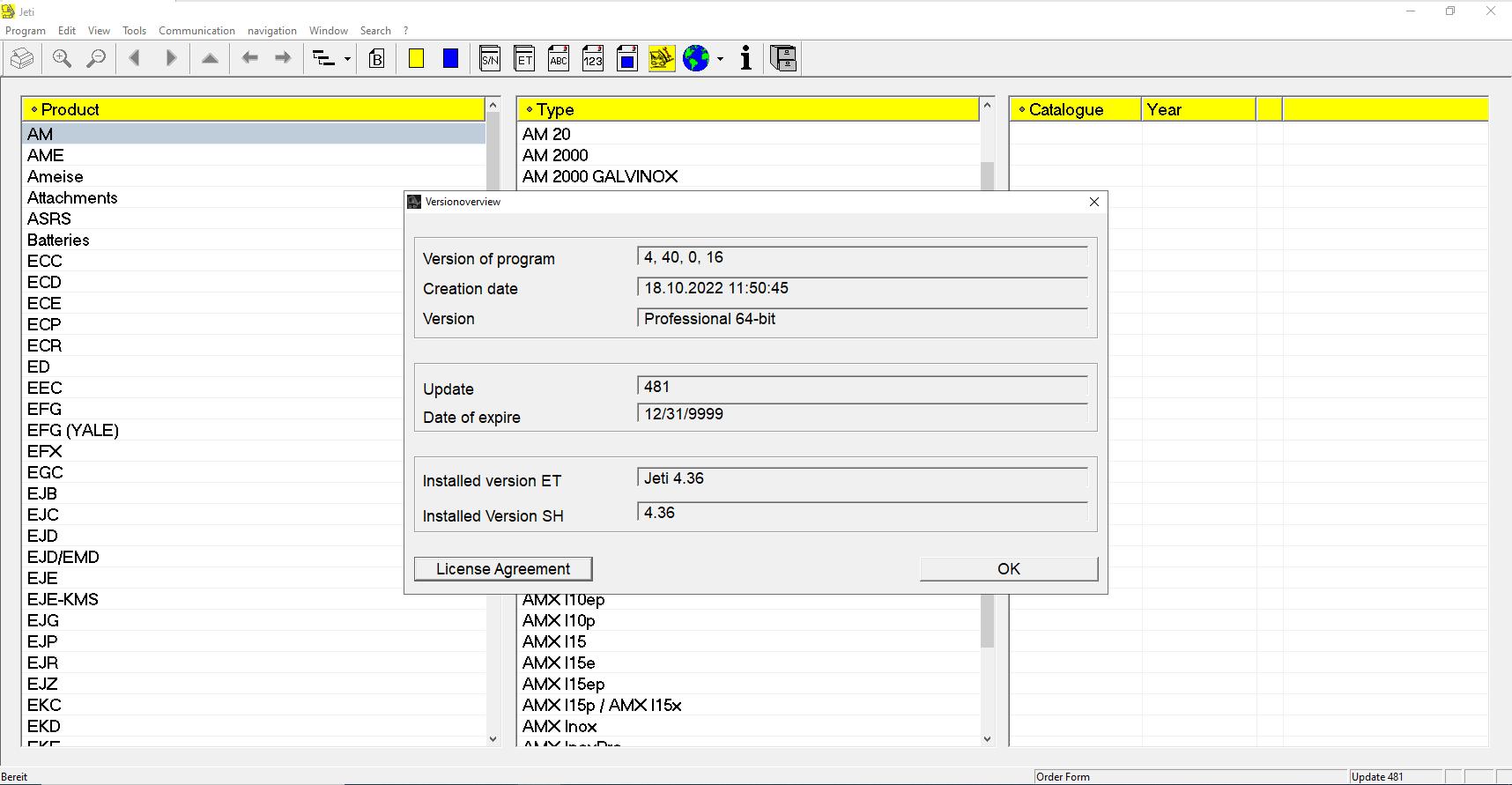 Jungheinrich Jeti 436 ET File Update 481 10.2022