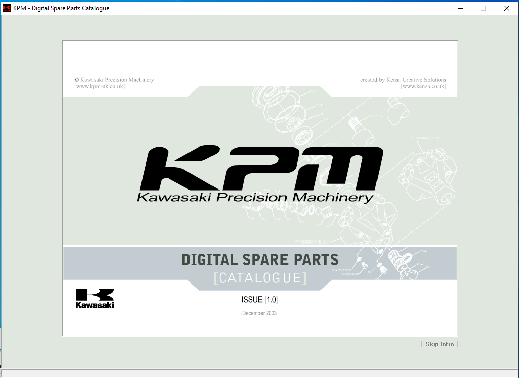 Kawasaki KPM Precision Machinery Digital Spare Parts List 2003