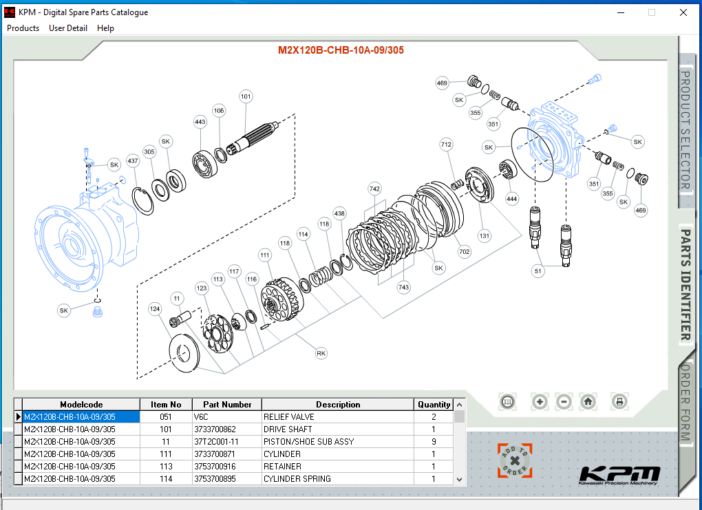 Kawasaki KPM Precision Machinery Digital Spare Parts List 2003
