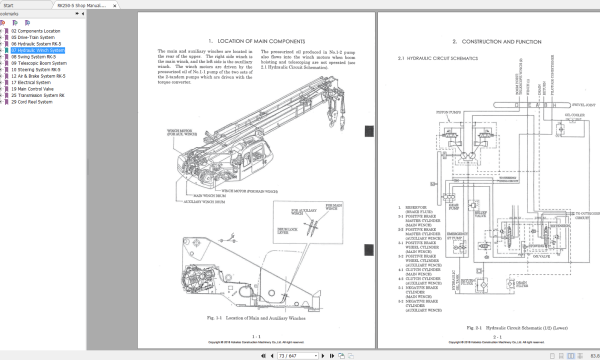 Kobelco Rough Terrain Crane RK250 5 Workshop Manual 2