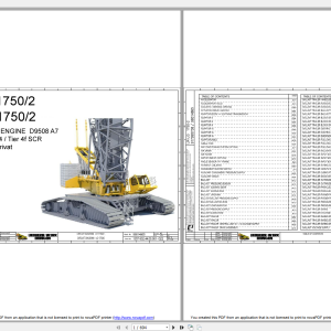 Liebherr Crane LR1750 2 Technical Infor Operating Manual Service Manual LICCON Circuit Schematic DE EN 1