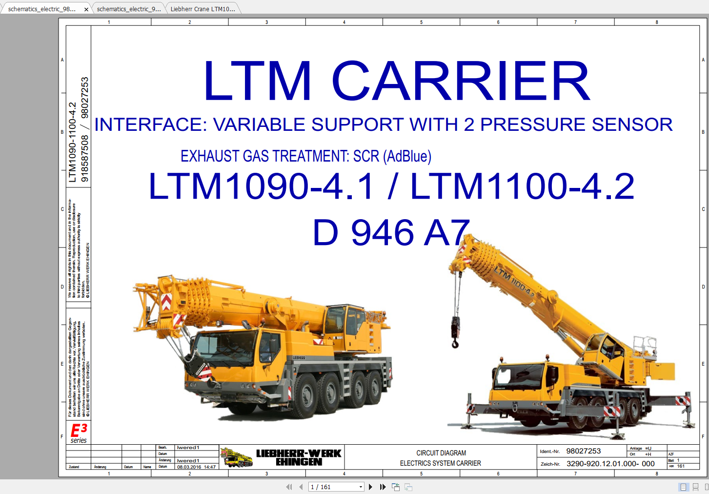 Liebherr Crane LTM 1090 4.1 Circuit Diagram Operating Instruction 1