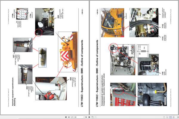 Liebherr Crane LTM 1100 2 LTM 1100 5.1 065585 Outline of the components with Identification BMK 2