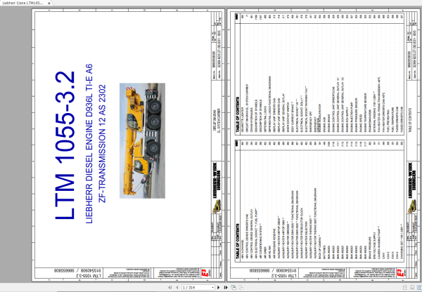 Liebherr Crane LTM1055 3.2 Electrical Circuit Diagram 98665808 1