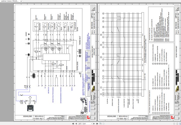 Liebherr Crane LTM1055 3.2 Electrical Circuit Diagram 98665808 3