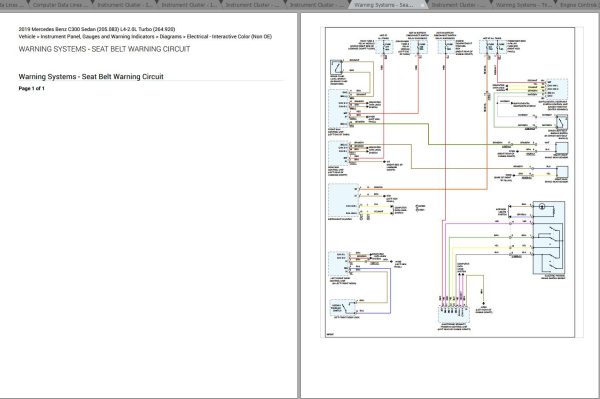 Mercedes Benz C300 Sedan L4 2.0L Turbo 2019 Electrical Wiring Diagrams 1