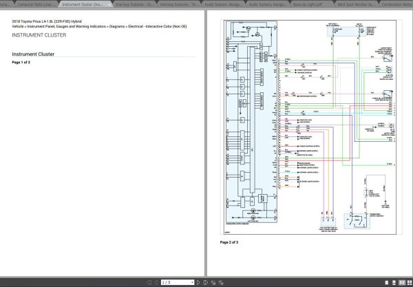 Toyota Prius L4 1.8L 2ZR FXE Hybrid 2018 Electrical Wiring Diagrams 3