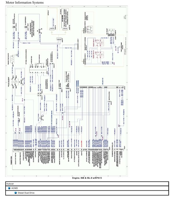 Autocar Truck ACMD Wiring Diagram Diesel Dual Drive