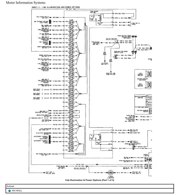 Autocar Truck WX WXLL Wiring Diagram 1
