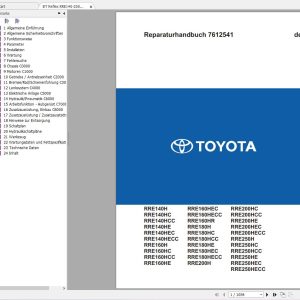 BT Forklift Some Model Update 620 MB Service Manual Part Manual 1