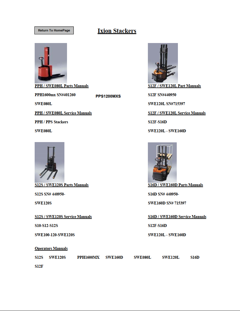 BT Forklift Truck 3.13GB PDF Service Parts Operator Manuals DVD 3