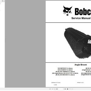 Bobcat Angle Broom 48 68 84 Service Manual 6900895 01.2020