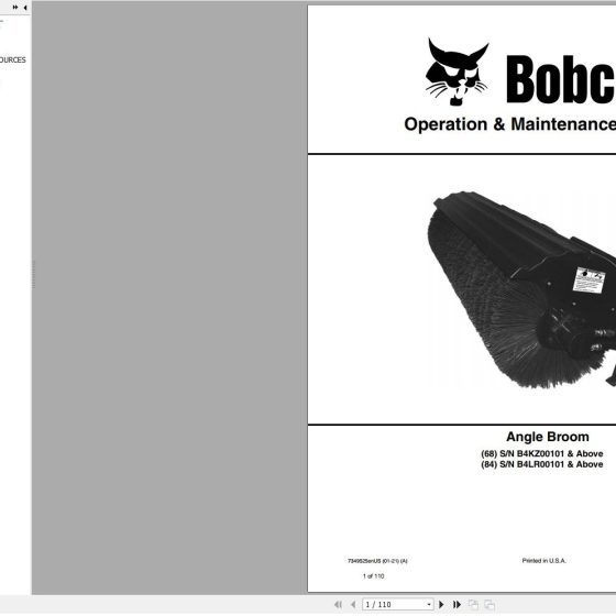 Bobcat asphalt spreader sas200 operation and maintenance manual 7398837