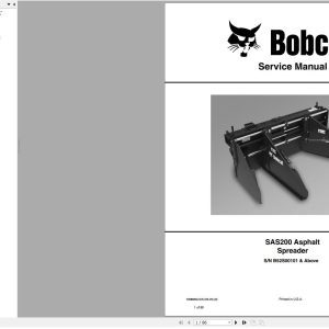 Bobcat Asphalt Spreader SAS200 Service Manual 7398839 03.2020