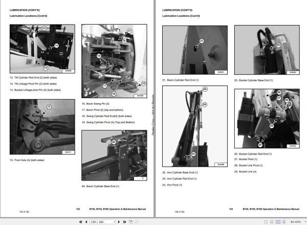Bobcat Backhoe Loader B730 B750 B780 Operation and Maintenance Manual 7286755 2020 1
