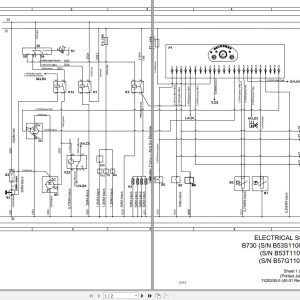 Bobcat Backhoe Loader B730 Electric Schematic 7402295