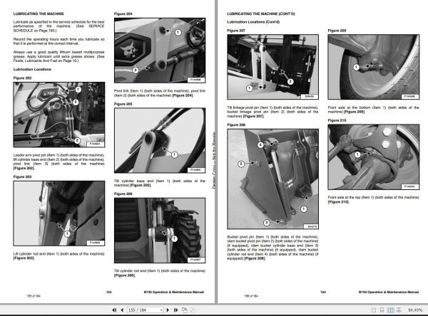 Bobcat Backhoe Loader B730 Operation and Maintenance Manual 2021 1