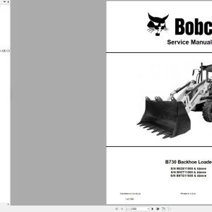 Bobcat Backhoe Loader B730 Service Manual 2020