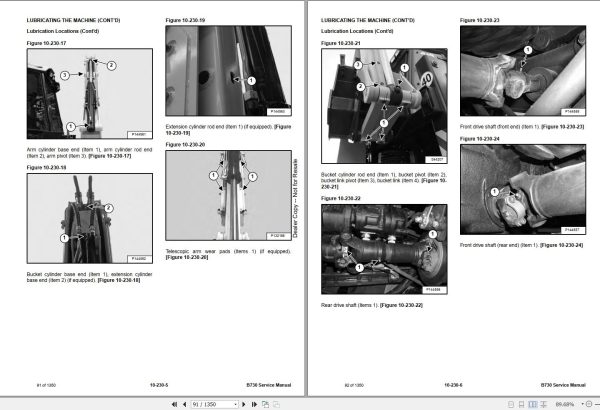 Bobcat Backhoe Loader B730 Service Manual 2020 1
