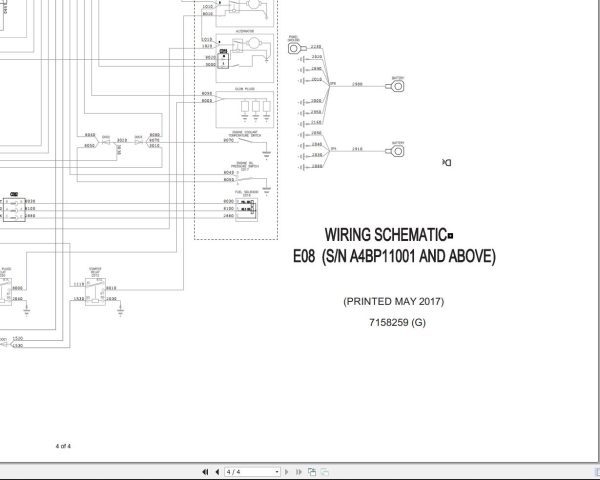 Bobcat Compact Excavator E08 Electric and Hydraulic Schematic 1