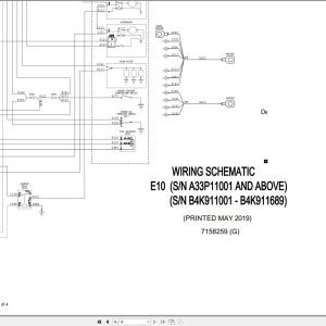 Bobcat Compact Excavator E10 Electric and Hydraulic Schematic 1