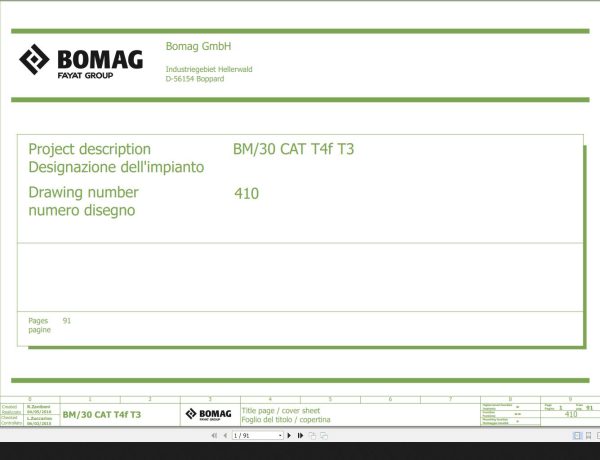 Bomag BM 30 CAT T4f T3 Wiring Diagram Function 410 2016 EN IT
