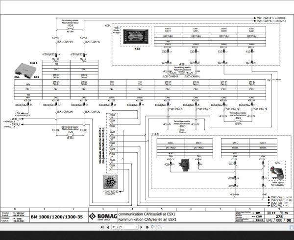 Bomag BM1000 35 BM1200 35 BM1300 35 Wiring Diagram Function 278 2014 EN DE 1