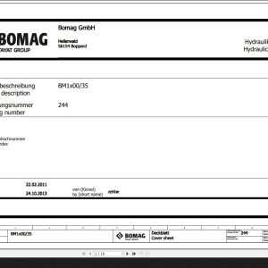 Bomag BM1x00 35 Wiring Diagram Function 244 2013 EN DE