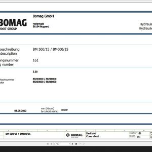 Bomag BM500 15 BM600 15 Wiring Diagram Function 161 2012 EN DE