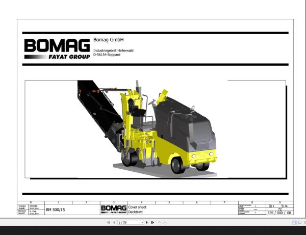 Bomag BM500 15 Wiring Diagram Function 72 2010 EN DE