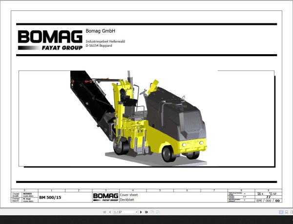 Bomag BM500 15 Wiring Diagram Function 77 2011 EN DE
