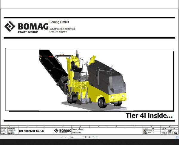 Bomag BM500 600 Tier 4i Wiring Diagram Function 429 2017 EN DE
