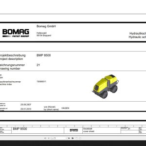 Bomag BMP8500 Hydraulic Schematic Function 21 2010 EN DE