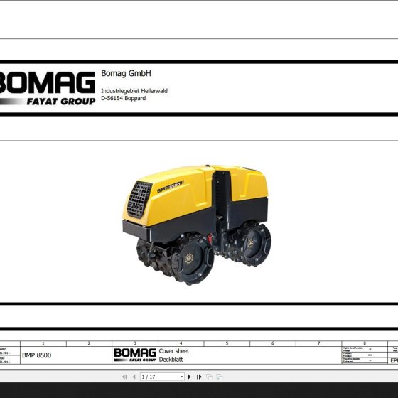 Bomag BMP8500 Hydraulic Schematic Function 22 2010 EN DE