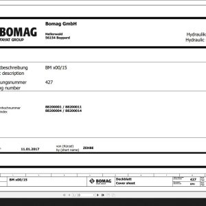 Bomag BMx00 15 Hydraulic Schematic Function 427 2017 EN DE