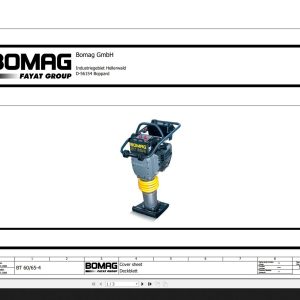 Bomag BT60 4 BT65 4 Schematic Drawing No 54270162 00 2008 EN DE