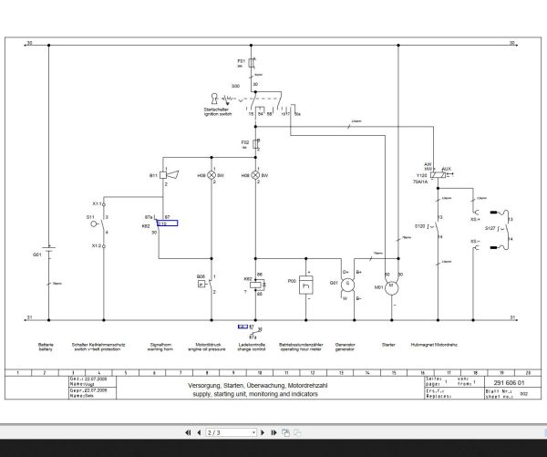 Bomag BW 6 Circuit Diagram Drawing No 29160601 00 2005 EN DE 1