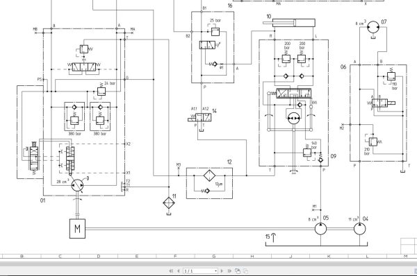 Bomag BW100AC 4 BW120AC 4 Hydraulic Schematic Drawing No 88003123 2006 EN DE 1