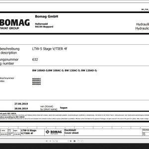 Bomag BW100AD 5 BW100AC 5 BW120AC 5 BW120AD 5 Hydraulic Schematic Function 632 2016 EN DE