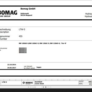 Bomag BW100AD 5 BW100AC 5 BW120AC 5 BW120AD 5 Tier 4f Hydraulic Schematic Function 455 2017 EN DE 1