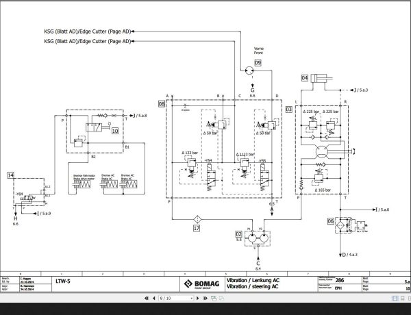 Bomag BW100AD 5 BW120AC 5 BW120AD 5 BW100AC 5 Hydraulic Schematic Function 286 2014 EN DE 1 1