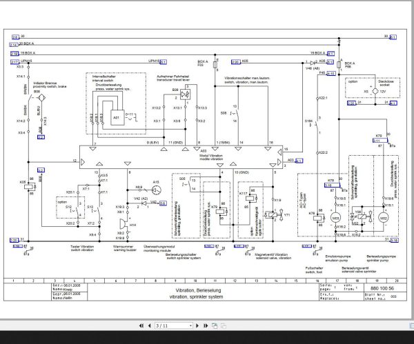 Bomag BW100AD AC 4 BW12 AC AC 4 BW125AD 4 Circuit Diagram Drawing No 88010056 2005 EN DE 1 1