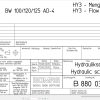 Bomag BW100 120 125 AD 4 Hydraulic Schematic Drawing No 88003113 2005 EN DE