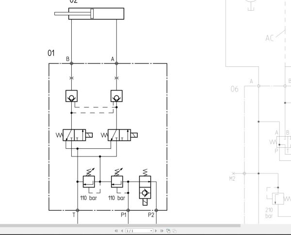 Bomag BW100 120 125 AD AC 4 BW135 138 Hydraulic Schematic Drawing No 88003079 2004 EN DE 1