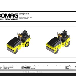 Bomag BW100 120 125 AD AC 4 Circuit Diagram Drawing No 88010063 2008 EN DE